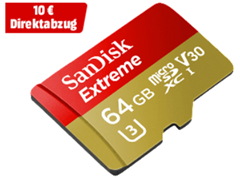 Bild zu SANDISK Extreme®, Micro-SDHC MicroSDHC Speicherkarte, 64 GB für 29,99€