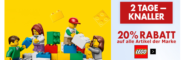 Bild zu Karstadt: nur heute und morgen ganze 20% Rabatt auf alle Lego Artikel