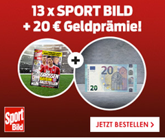 Bild zu [wichtige Info] 13 x SportBild + 20€ Verrechnungscheck für 16,60€