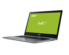 Bild zu ACER Swift 3 (SF314-52-51RG), Notebook mit 14 Zoll Display, Core™ i5 Prozessor, 8 GB RAM, 256 GB SSD, GeForce® MX150, Sparkly Silver) für 799€