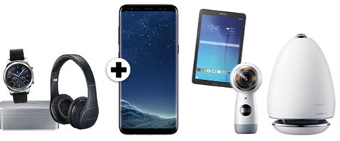 Bild zu [Knaller] Samsung S8 & Zusatzprodukt (z.B. Samsung R7 Lautsprecher im Wert von 288€) für 1€ mit Vodafone Tarif (1GB + Allnet Flat) für 19,99€/Monat