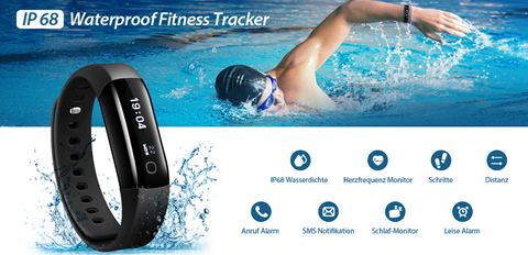 Bild zu Mpow IP68 wasserdichter Smart Fitness Tracker für 25,99€