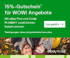 Bild zu 15% Rabatt auf WOW Angebote bei eBay