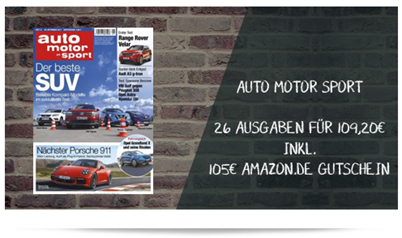 Bild zu Jahresabo (26 Ausgaben) “auto motor und sport” für 109,20€ + 105€ Amazon Gutschein als Prämie