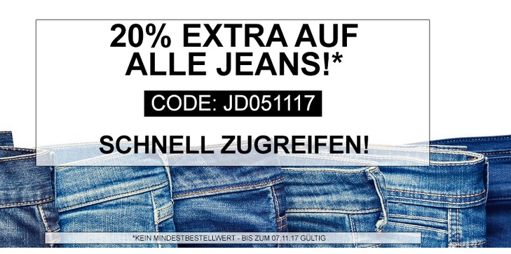 Bild zu Jeans-Direct: 20% Rabatt auf alle Jeans – auch bereits reduzierte