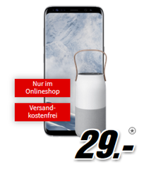 Bild zu Samsung S8 Angebot bei MediaMarkt, so z.B. Samsung S8 & Samsung Bottle Lautsprecher für 29€ inkl. Allnet Flat und 1GB Datenflat im Telekom Netz für 19,99€/Monat