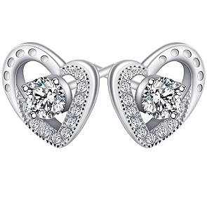 Bild zu [Prime] Herzförmige Damen-Ohrringe „Ewige Liebe“ für 7,99€