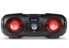 MEDION® LIFE® P65104 Mobiles Bluetooth Stereo Soundsystem mit wechselnden  farbigen Lichteffekten  CD Player  USB Anschluss  2 x 12 5 Watt RMS