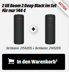 Bild zu WOW! Bluetooth Lautsprecher Ultimate Ears Boom 2 im Doppelpack für 144€ (Vergleich: 1 Lautsprechr = 113€)