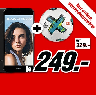 Bild zu 5 Zoll Dual-Sim Smartphone Huawei Nova 2 + Adidas Fußball für 249€