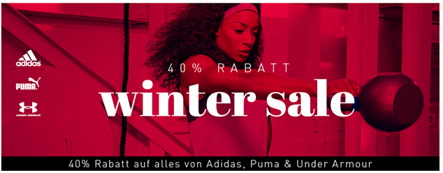 Bild zu MySportswear: 40% Rabatt auf alle Puma, Adidas und Under Armour Artikel + kostenloser Versand (und eventuell Rückversand)