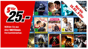 Bild zu MediaMarkt: 5 Blu-rays für 25€