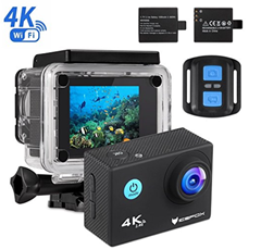 Bild zu icefox 4K Action Kamera mit 2 wiederaufladbaren Akkus, WIFI Fernbedienung, 2.0 Display für 35,99€