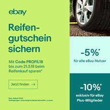 Bild zu eBay: 5% Rabatt auf Sommerreifen (Plus Mitglieder erhalten 10% Rabatt)