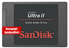 Bild zu SANDISK 960 GB Ultra II, Interne SSD, 2.5 Zoll für 239€
