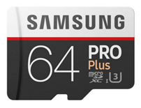 Bild zu Samsung Pro Plus 64GB microSDXC Speicherkarte (100 MB/s, Class 10, UHS-I, U3) für 35€ (nur eBay Plus Mitglieder)