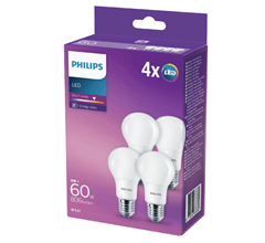 Bild zu 4 x Philips LED Leuchtmittel E27 (Warmweiß, 8 Watt, 806 Lumen) für 7€