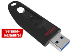 Bild zu SanDisk Ultra USB 3.0 256GB für 59€ (Vergleich: 71,99€)