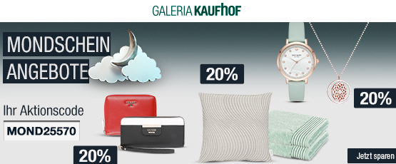 Bild zu Galeria Kaufhof Mondschein Angebote, z.B. 20% Rabatt auf Uhren & Schmuck