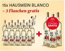 Bild zu vinos: 15 Flaschen Hauswein Nr. 2 Blanco + 3 Flaschen Gratis für 67,50€