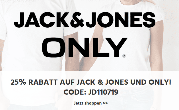 Bild zu Jeans Direct: 25% Rabatt auf Artikel von Jack & Jones und Only