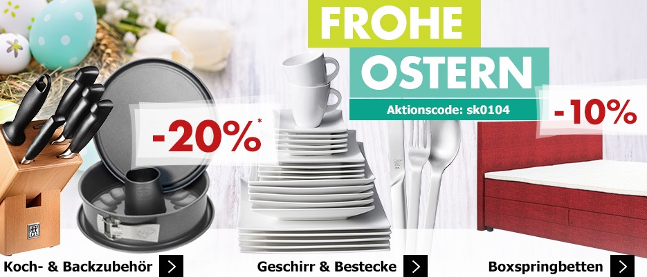 Bild zu Karstadt Oster-Angebote, z.B. 20% Rabatt auf Koch- und Backzubehör