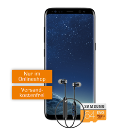Bild zu Samsung S8 + Sennheiser CX6 + Speicherkarte (einmalig 4,99€) mit Telekom oder Vodafone Tarif (je 1GB Datenflat + Allnet Flat) für 19,99€/Monat