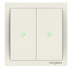 Bild zu Koogeek Wifi Smart Lichtschalter 220 ~ 240V (2-Wege, funktioniert mit Apple Home Kit) für 31,58€
