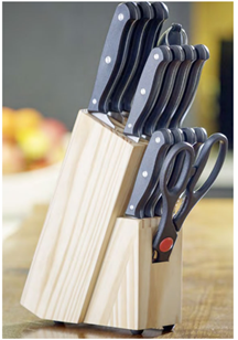 Bild zu ECHTWERK Messer-Set 14-teilig + Holzmesserblock für 29,99€
