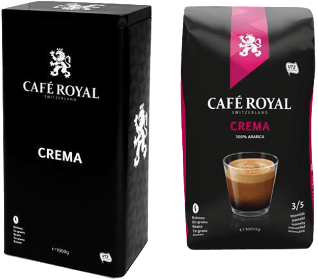 Bild zu 1 kg Cafe Royal Crema Kaffeebohnen inklusive Aufbewahrungsbox für 7,77€ (Vergleich: 13,96€)