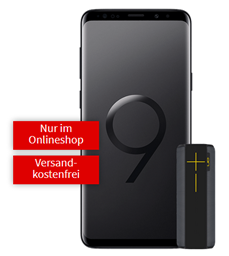 Bild zu Samsung Galaxy S9+ inkl. UE Megaboom (einmalig 49€) + Vodafone Comfort Allnet (2GB Datenvolumen, Allnet-Flat) für 26,99€/Monat