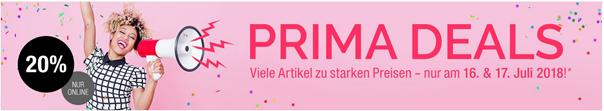 Bild zu Galeria Kaufhof: Prima Deals mit 20% Rabatt auf ausgewählte Artikel