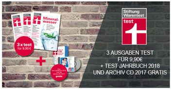 Bild zu 3 Ausgaben der Zeitschrift “test” für 9,90€ + test Jahrbuch 2018 + Archiv CD 2017 gratis