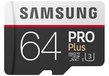 SAMSUNG Pro Plus, 64 GB, micro-SDXC Speicherkarte, 100 MB s
