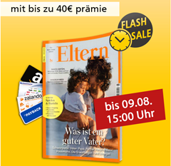 Bild zu [nur 24 Stunden] Jahresabo der Zeitschrift “Eltern” für 49€ (anstatt 54€) und mit bis zu 40€ Prämie