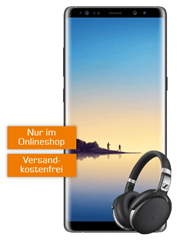 Bild zu Samsung Galaxy Note 8 inkl. Sennheiser HD 4 (einmalig 49€) + Vodafone Comfort Allnet (4GB Datenvolumen, Allnet-Flat) für 31,99€/Monat