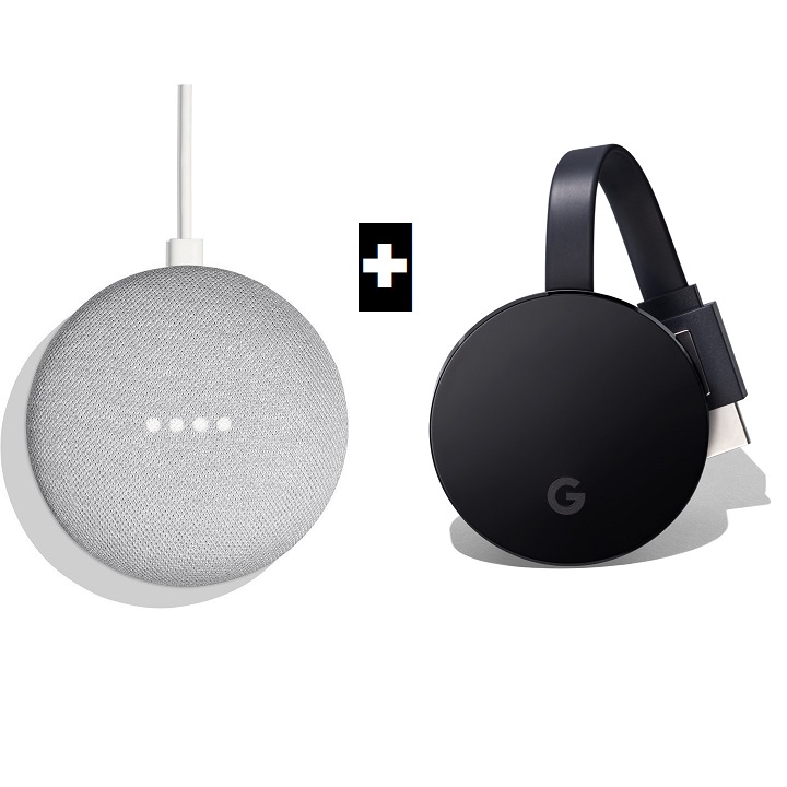 Bild zu Google Home Mini + Google Chromecast 3 für 55€ (Vergleich: 77,98€)