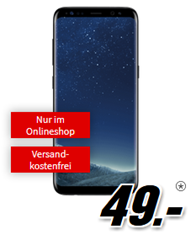 Bild zu Super Select S Tarif (o2 Netz, Allnet/SMS-Flat + 3GB LTE Datenvolumen) inkl. Samsung Galaxy S8 (einmalig 29€) für 14,99€/Monat