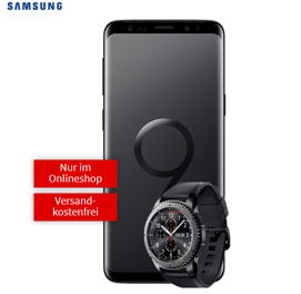 Bild zu SAMSUNG Galaxy S9 Dual-SIM & Samsung Gear S3 frontier + Samsung Tab E für einmalig 79€ mit dem o2 Free M mit einer 10GB Datenflat usw. für 29,99€/Monat