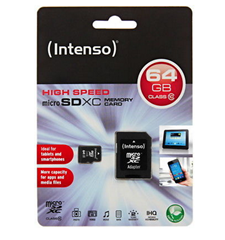 Bild zu Intenso Micro SDXC Karte 64GB Speicherkarte Class 10 inkl. SDXC Adapter für 14€