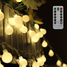 Bild zu Tomshine Lichterkette mit Fernbedienung (80 LEDs, warmweiß, 10 Meter, IP44) für 10,49€