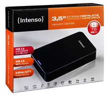 Bild zu Intenso Memory Center 8TB externe Festplatte (8,9 cm (3,5 Zoll), 5400rpm, 32MB Cache, USB 3.0) für 156,04€ (Vergleich: 182,90€)