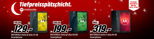 Bild zu MediaMarkt Tiefpreisspätschicht mit Angeboten von Motorola, z.B. Motorola moto z3 play 64 GB Deep Indigo Dual SIM für 319€