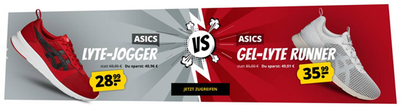 Bild zu SportSpar: ASICS Lyte-Jogger Unisex Sneaker für 32,94€ inkl. Versand (Vergleich: ab 59€)