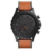Bild zu Amazon.fr: Fossil Q Nate Hybrid Smartwatch (Edelstahl, Leder) für 84,72€ inkl. Versand (Vergleich: 119,80€)