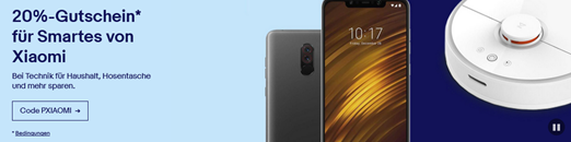 Bild zu eBay: 20% Rabatt auf Xiaomi