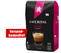 Bild zu Cafe Royal Crema Kaffeebohnen (1kg) für 7,77€