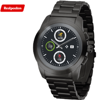 MYKRONOZ Zetime Petite Elite Brushed Hybrid Smartwatch, Metall, 210 mm, Schwarz