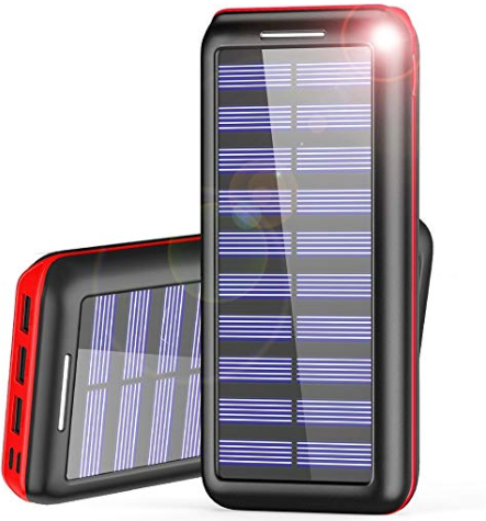 Bild zu AKEEM Solar Powerbank 24000mAh mit 3 USB-Ports für 20,99€