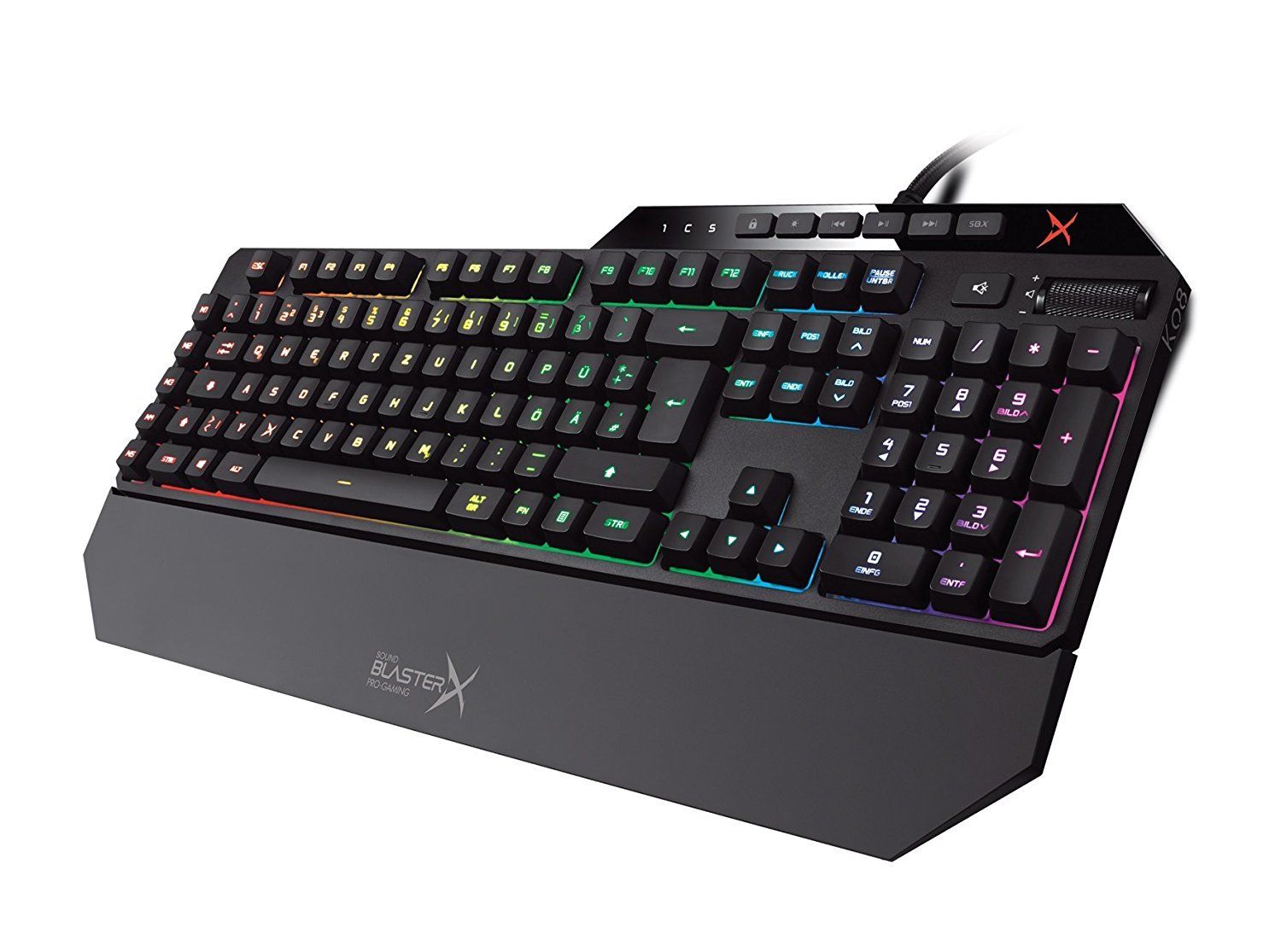 Bild zu Gaming Tastatur Creative Vanguard K08 RGB für 59,99€ (Vergleich: 73,89€)